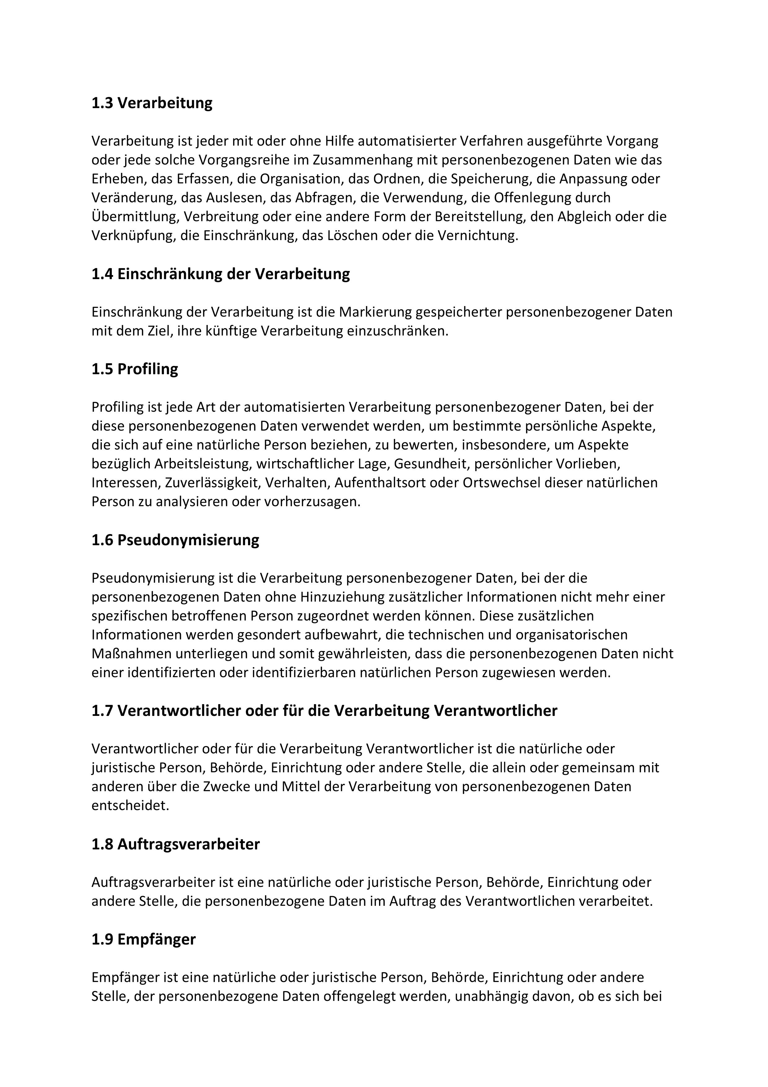 Datenschutzerklärung, Seite 2