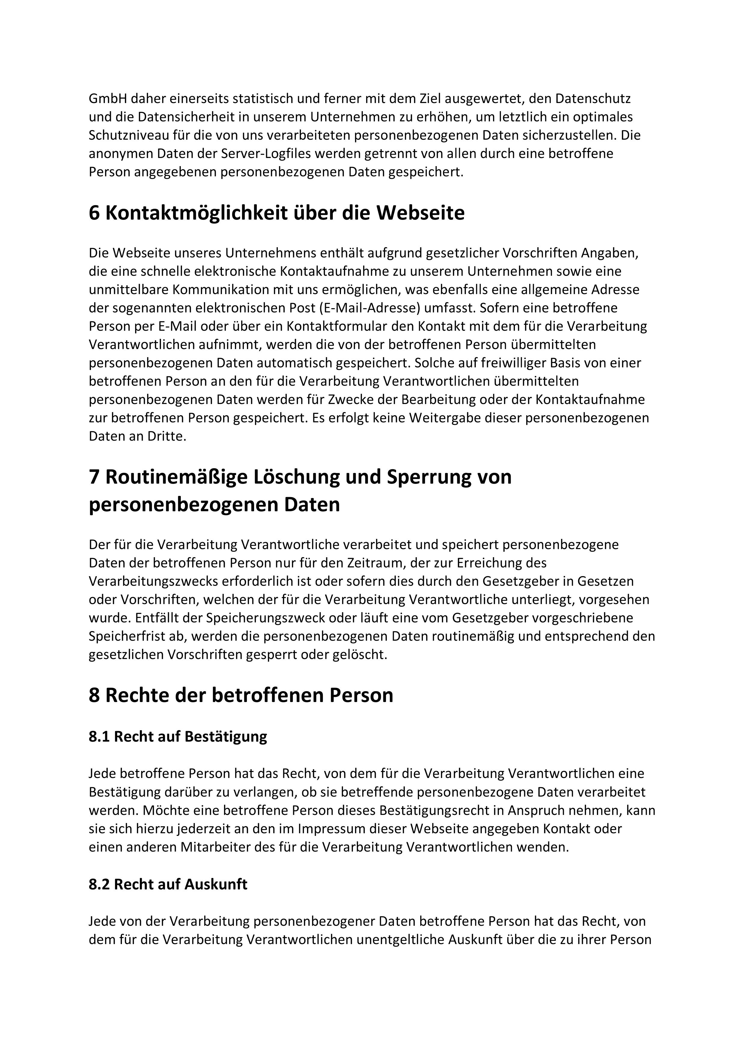 Datenschutzerklärung, Seite 5