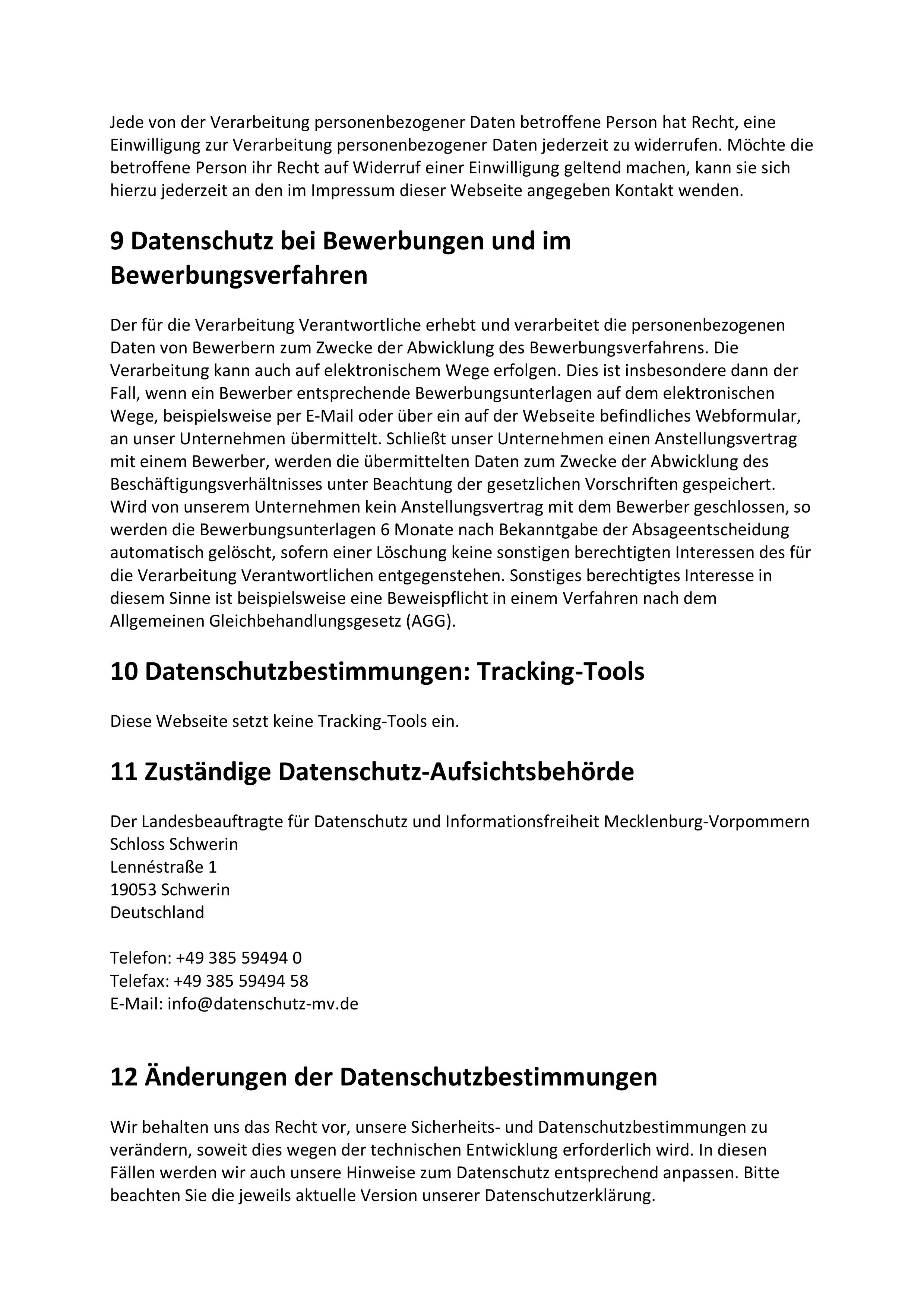 Datenschutzerklärung, Seite 10